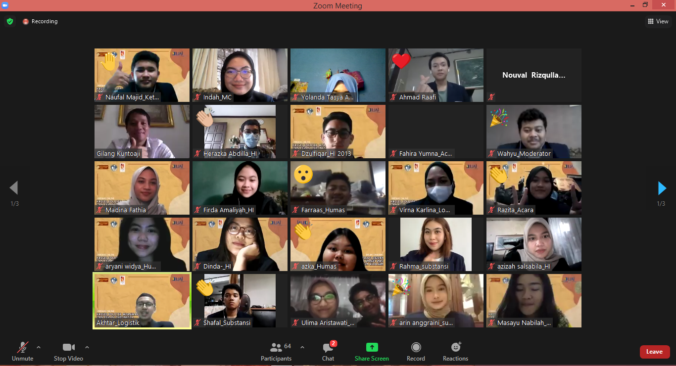 Webinar Mahasiswa HI Angkatan 2020: Bangun Pemahaman Mendalam Atas Krisis Politik Myanmar